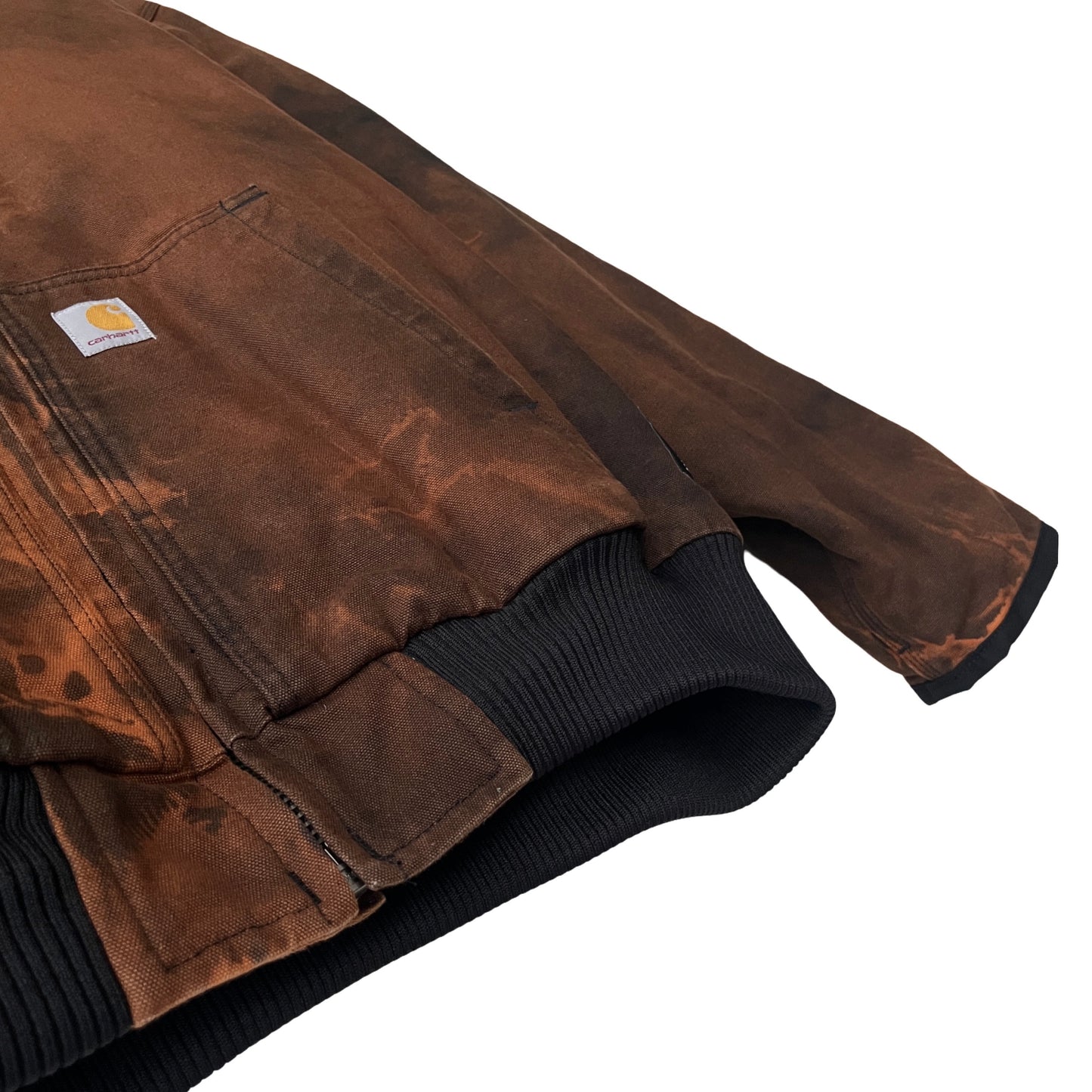 Carhartt Hooded Canvas Work Jacket in Petrified / X-LARGE