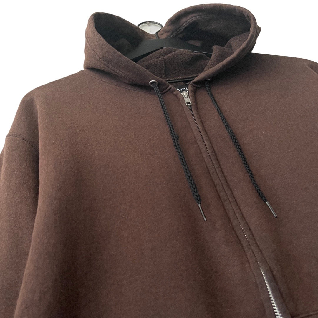 Lightweight Polycotton Full Zip Hoodie in Trail / X-SMALL