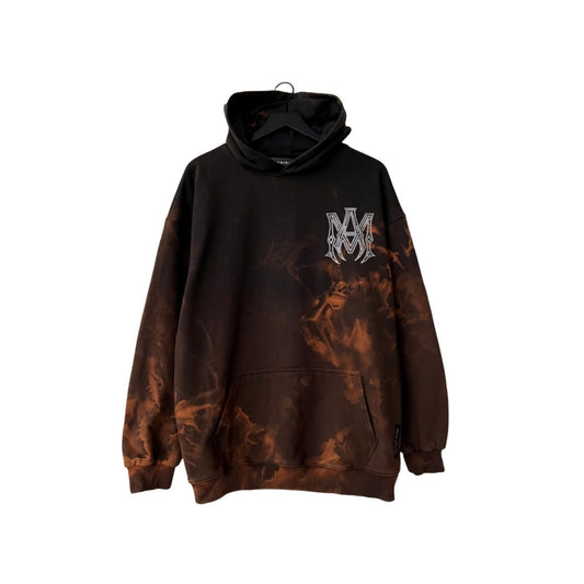 AMIRI Terry Cotton Logo Hoodie in Forge / LARGE