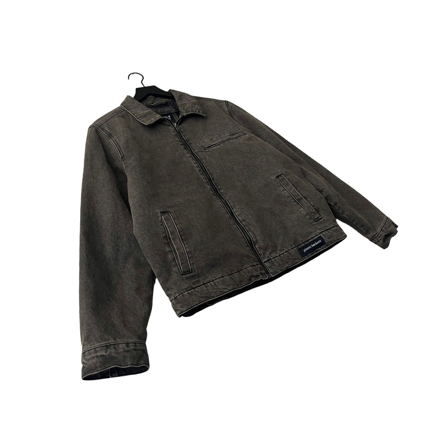 Denim Quilted Workwear Jacket in Granite / MEDIUM