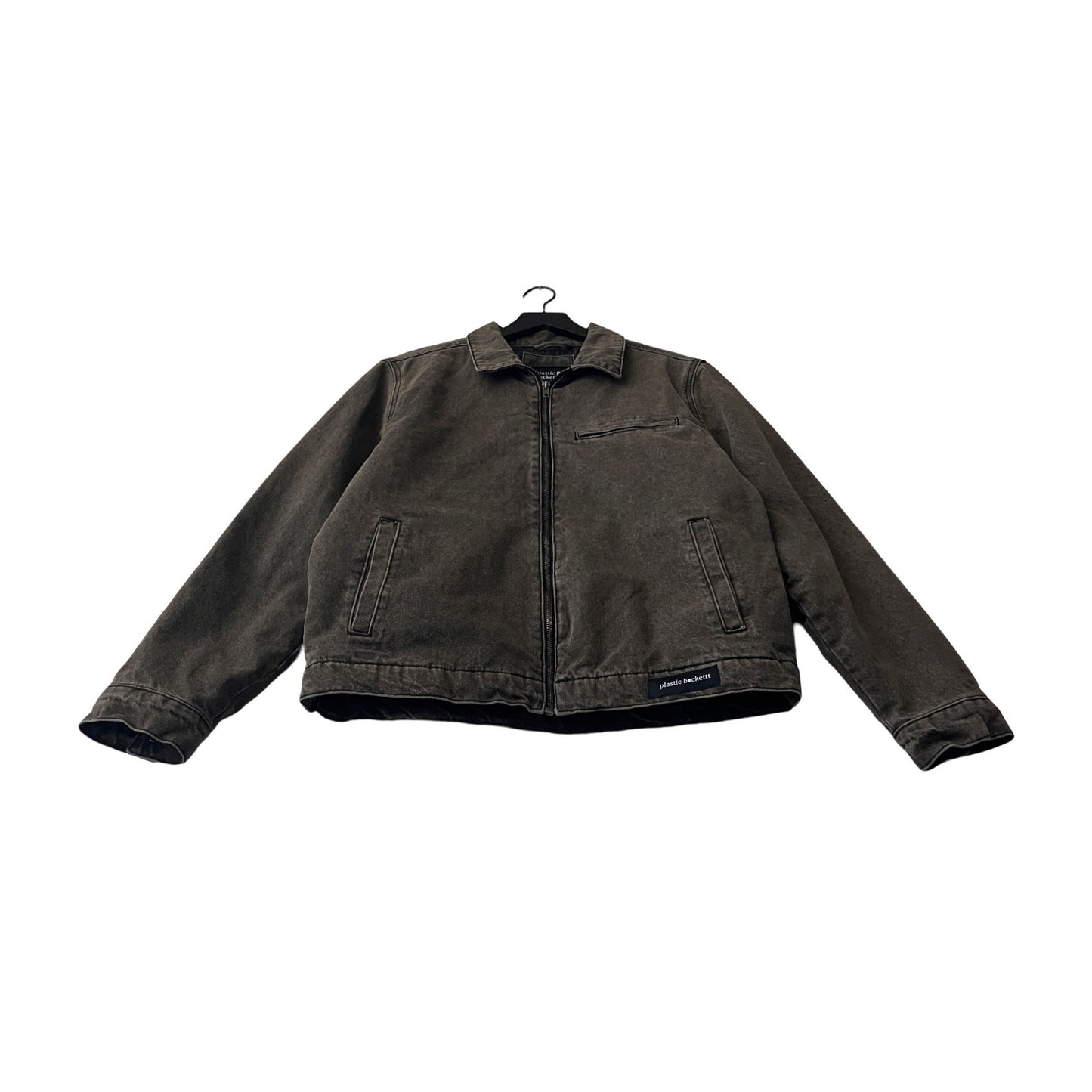 Denim Quilted Workwear Jacket in Granite / MEDIUM