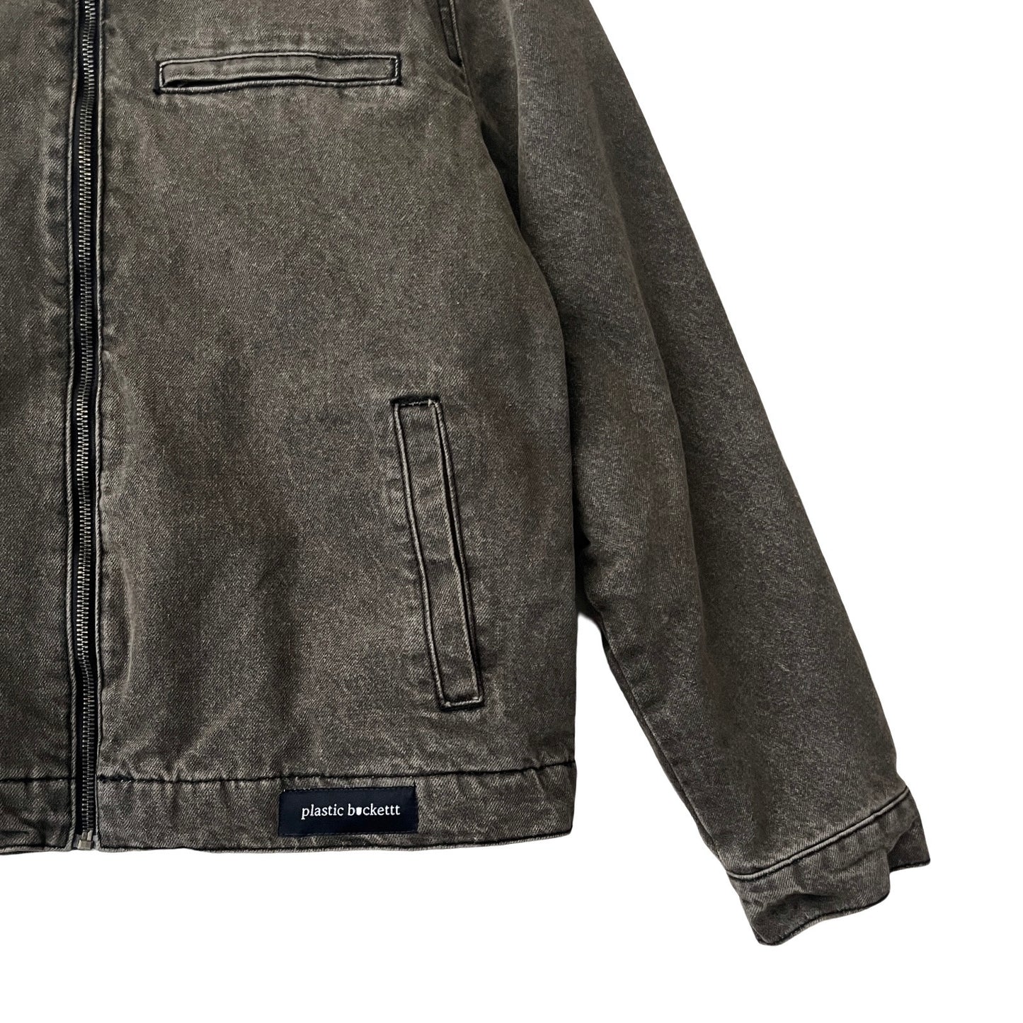 Denim Quilted Workwear Jacket in Granite / MEDIUM