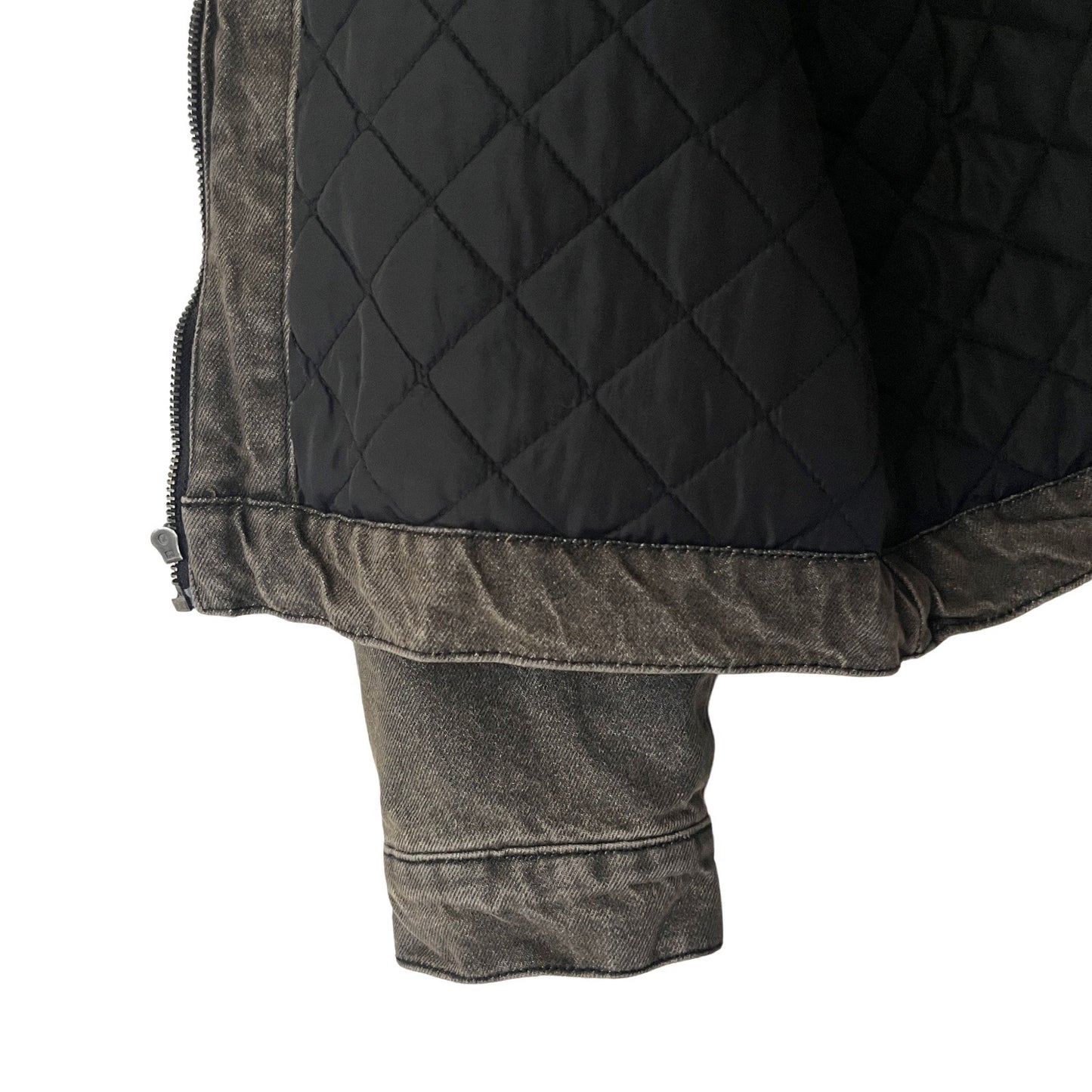 Denim Quilted Workwear Jacket in Granite / MEDIUM