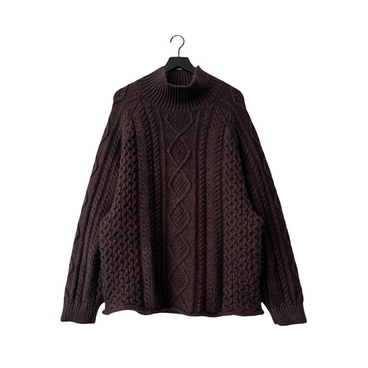 Fear of God ESSENTIALS Cable Knit Cotton Blend Rollneck Sweater in Ivy League / XXL