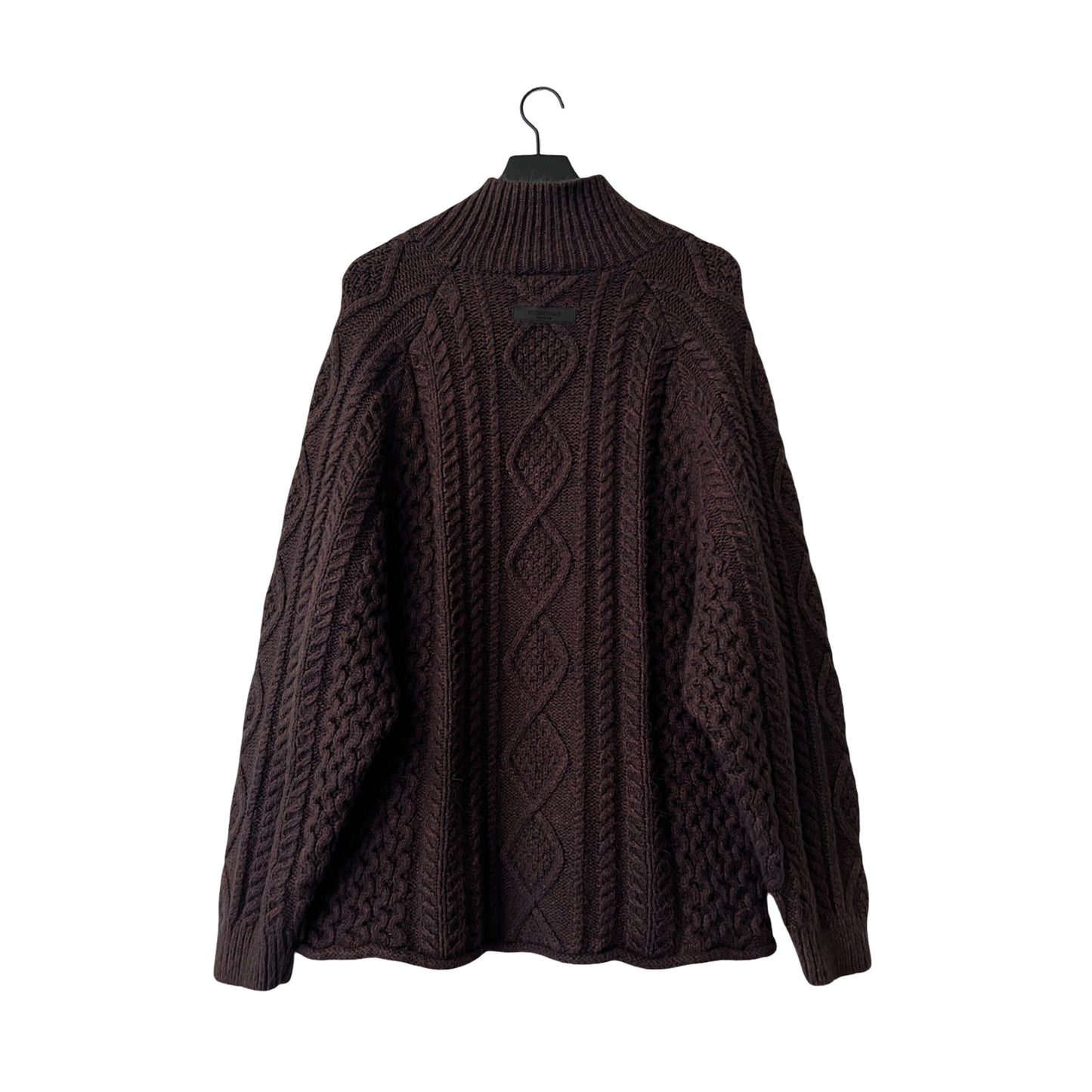 Fear of God ESSENTIALS Cable Knit Cotton Blend Rollneck Sweater in Ivy League / XXL