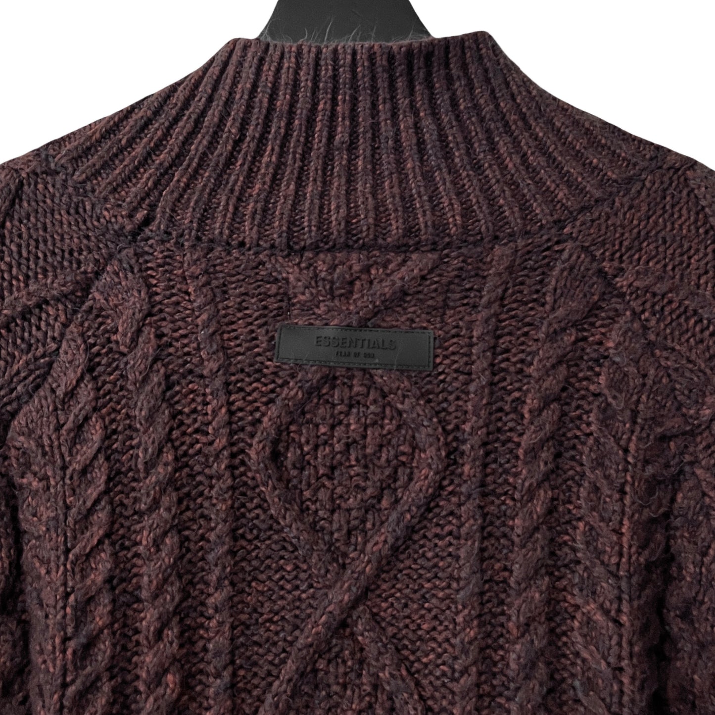 Fear of God ESSENTIALS Cable Knit Cotton Blend Rollneck Sweater in Ivy League / XXL