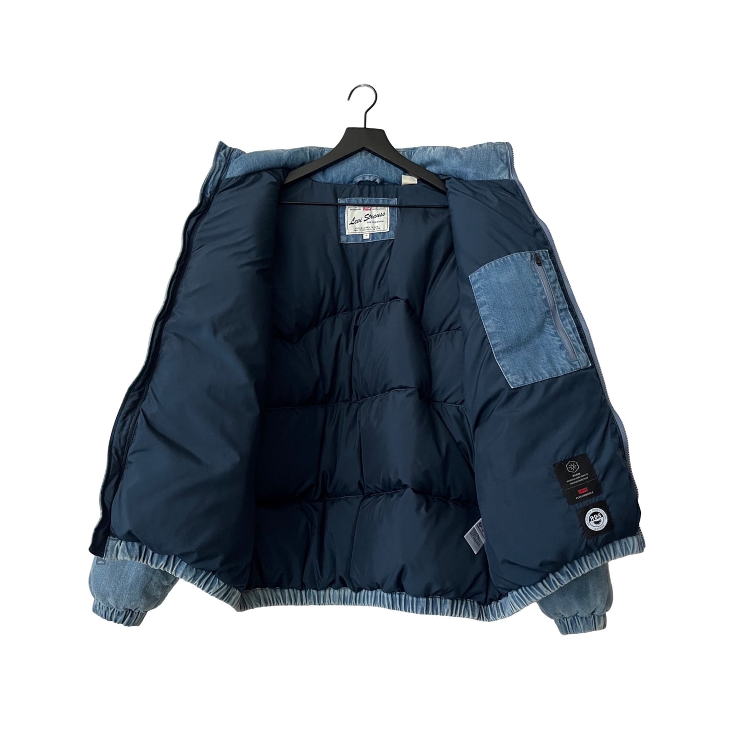 Levi's Down-filled Denim Puffer Jacket in Stratus / MEDIUM