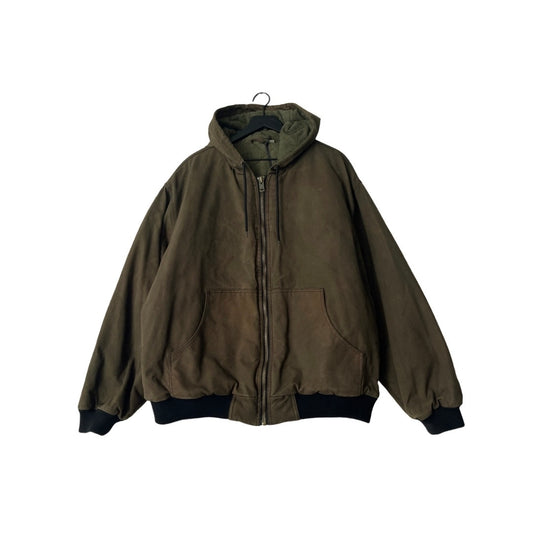 Insulated Hooded Canvas Work Jacket in Ranger / X-LARGE