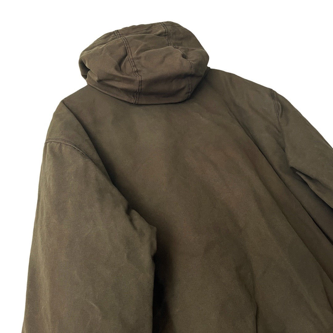 Insulated Hooded Canvas Work Jacket in Ranger / X-LARGE