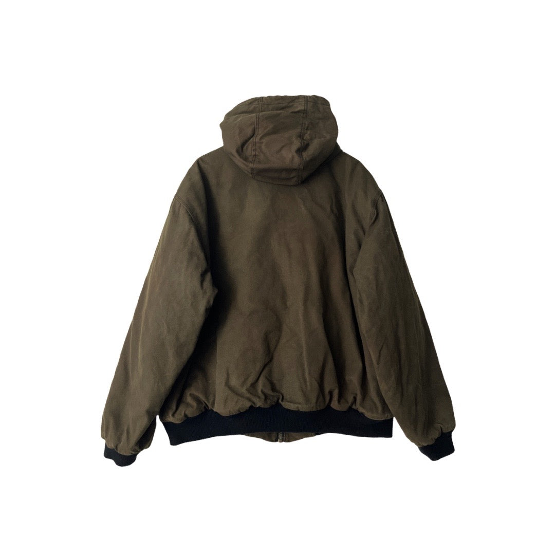 Insulated Hooded Canvas Work Jacket in Ranger / X-LARGE