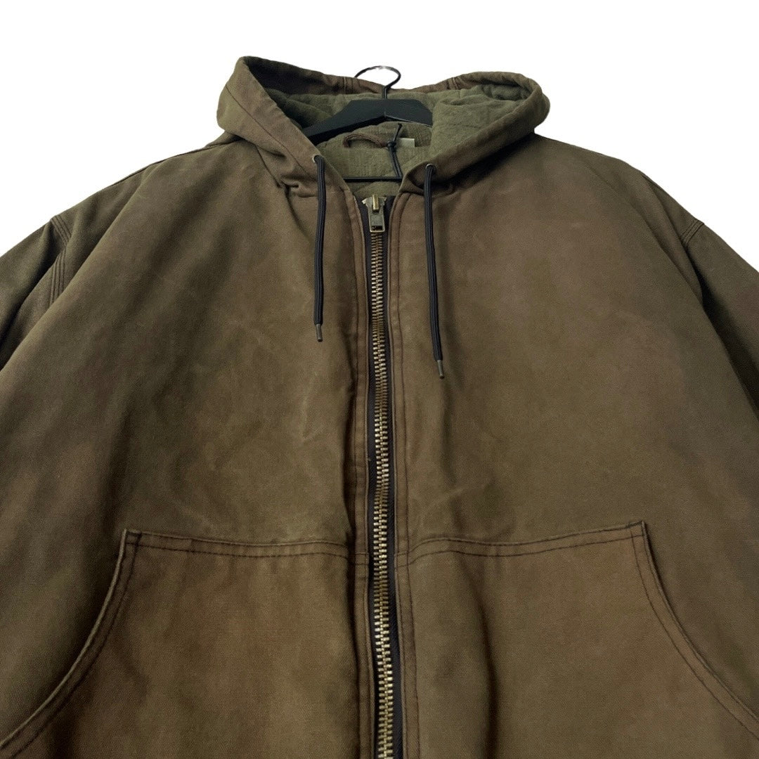 Insulated Hooded Canvas Work Jacket in Ranger / X-LARGE