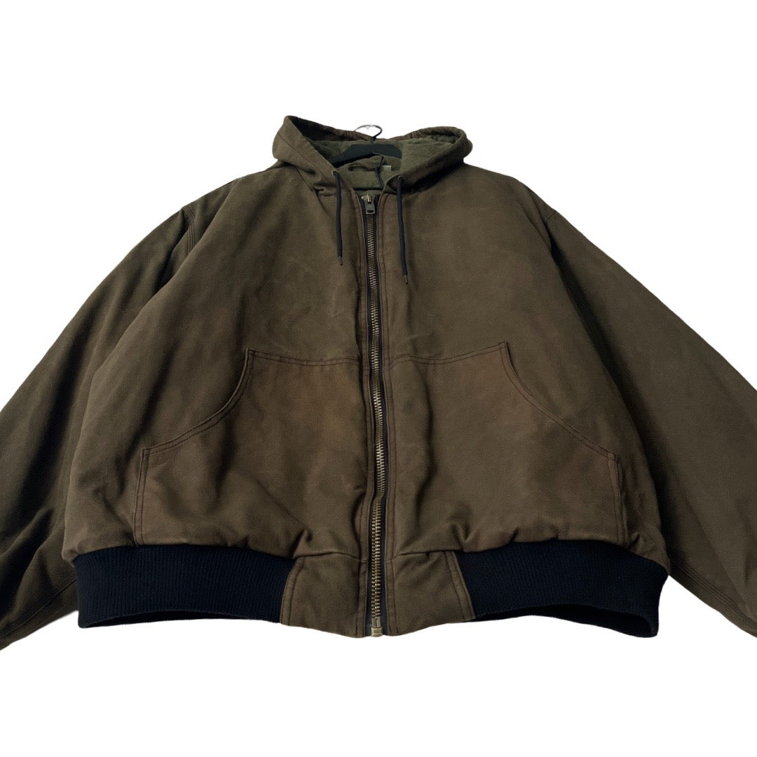 Insulated Hooded Canvas Work Jacket in Ranger / X-LARGE