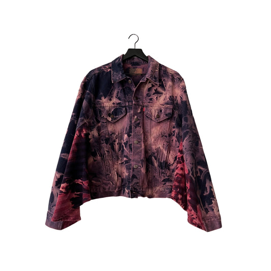 Levi's Reworked Denim Batwing Poncho Jacket in Amethyst / MEDIUM (can fit Large)