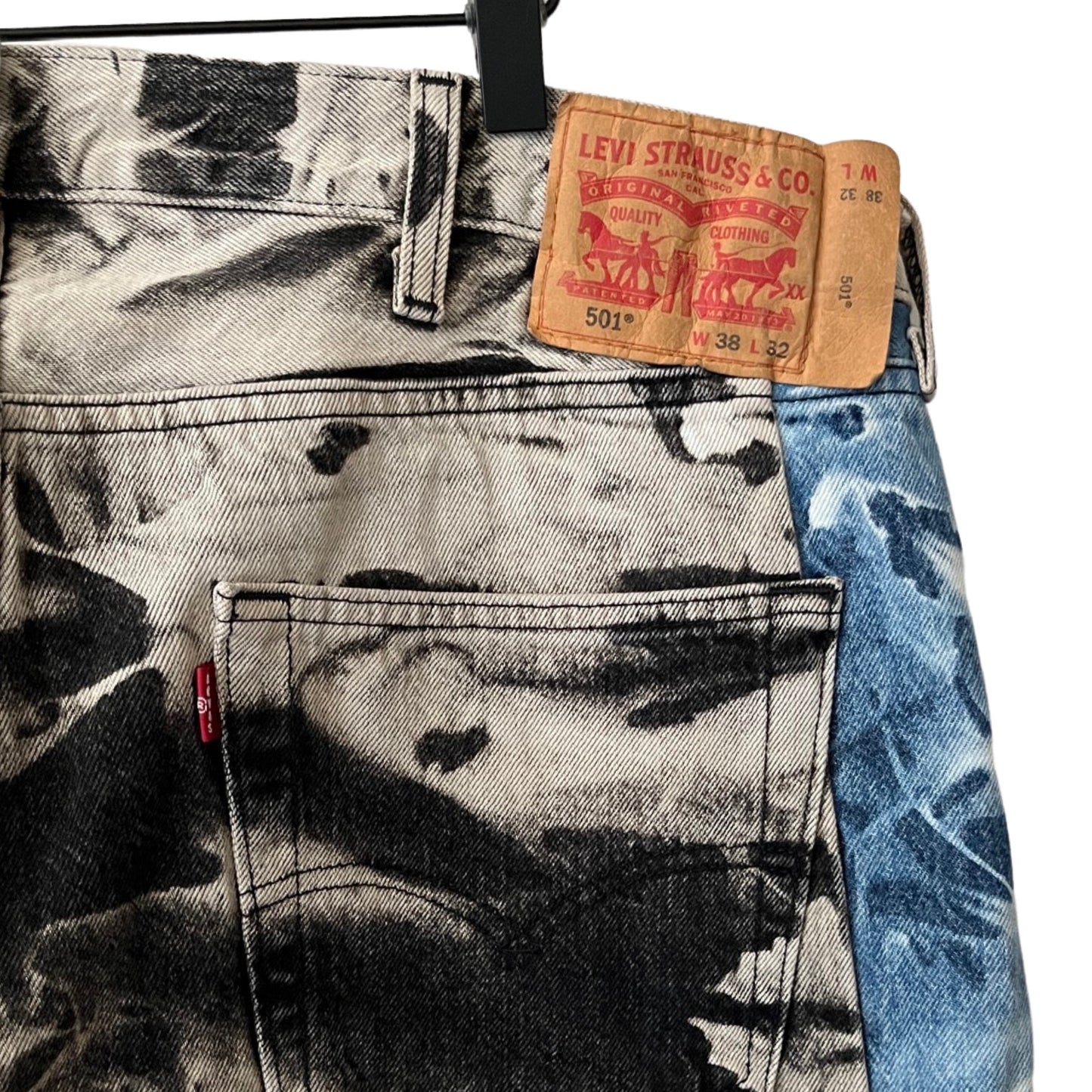 Levi's 501 (Reworked) Split Tone Jeans in Illusion / 38" x 32"