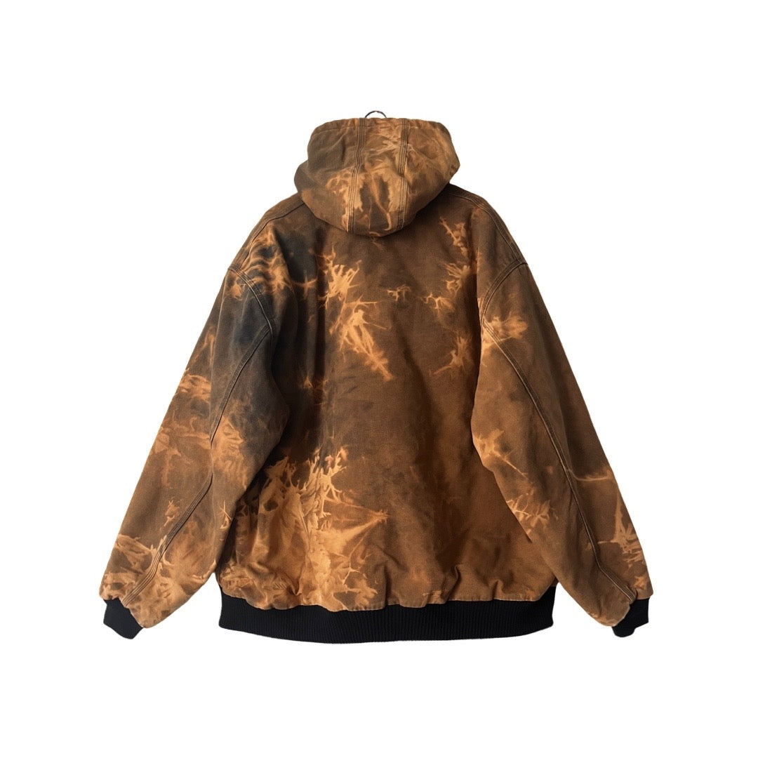 Carhartt Insulated Hooded Canvas Work Jacket in Sandbox / XXXL