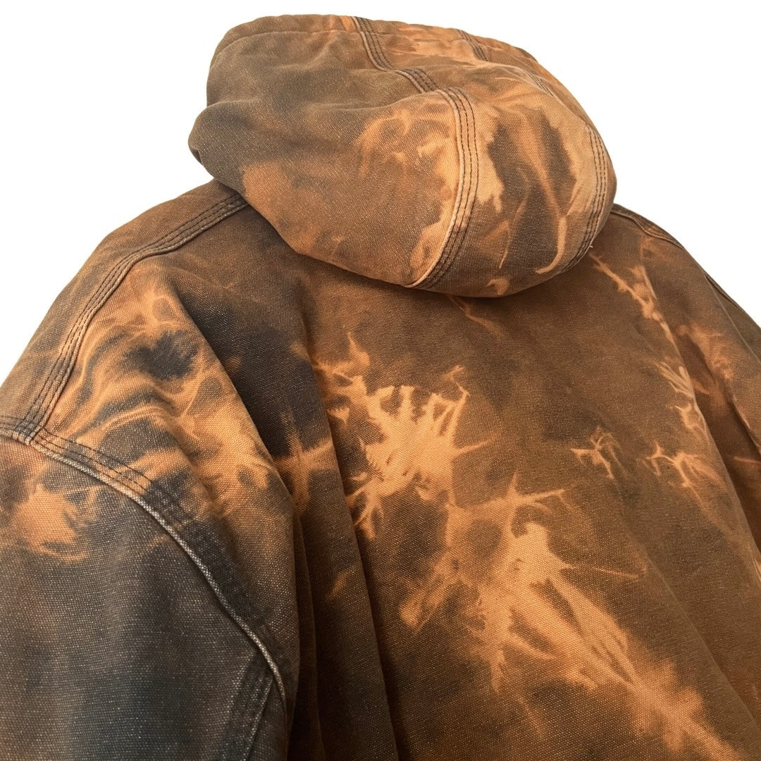 Carhartt Insulated Hooded Canvas Work Jacket in Sandbox / XXXL