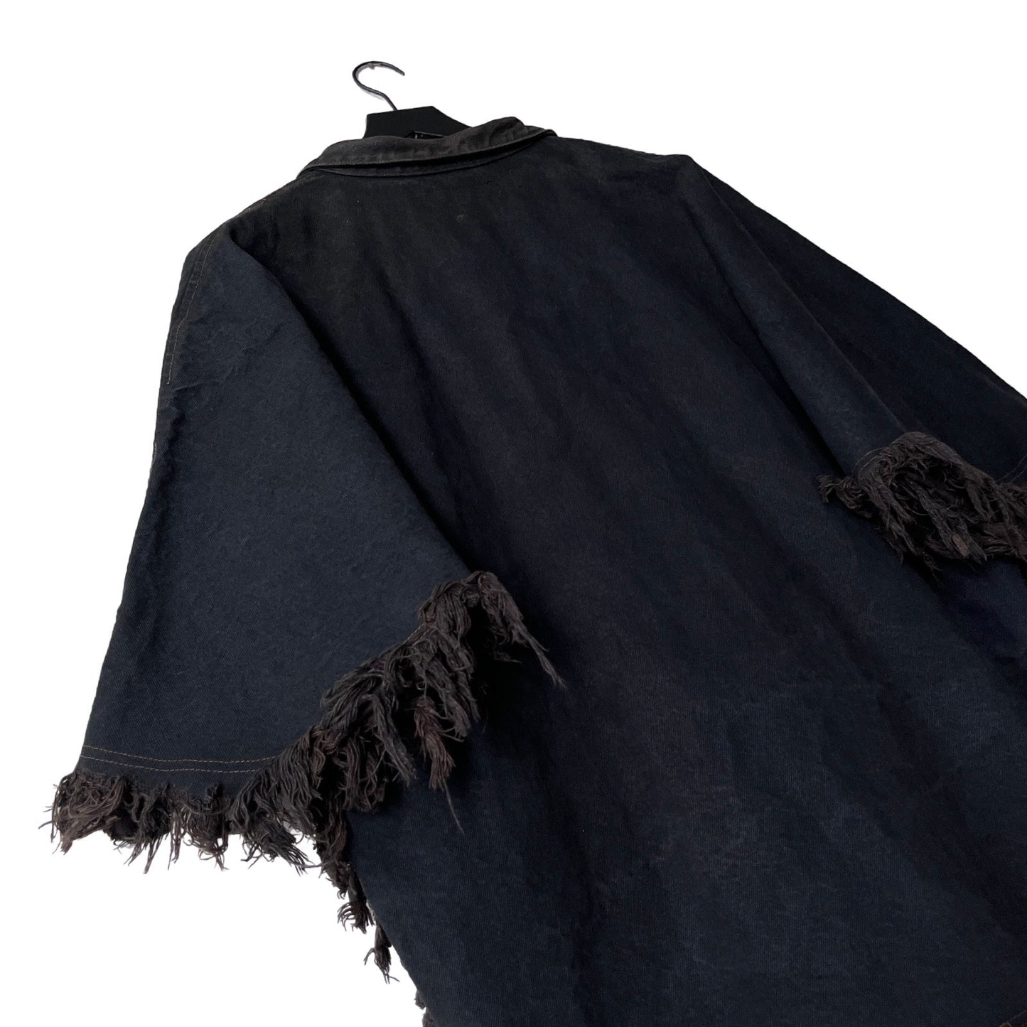 Vintage Denim Fringe Poncho in Nomad / MEDIUM - LARGE