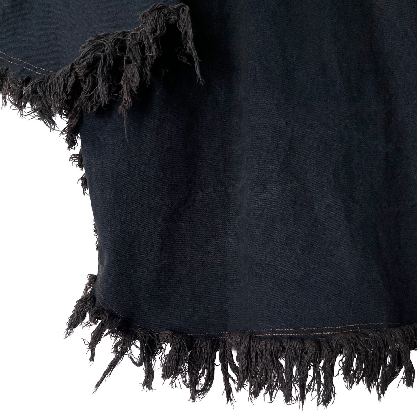 Vintage Denim Fringe Poncho in Nomad / MEDIUM - LARGE