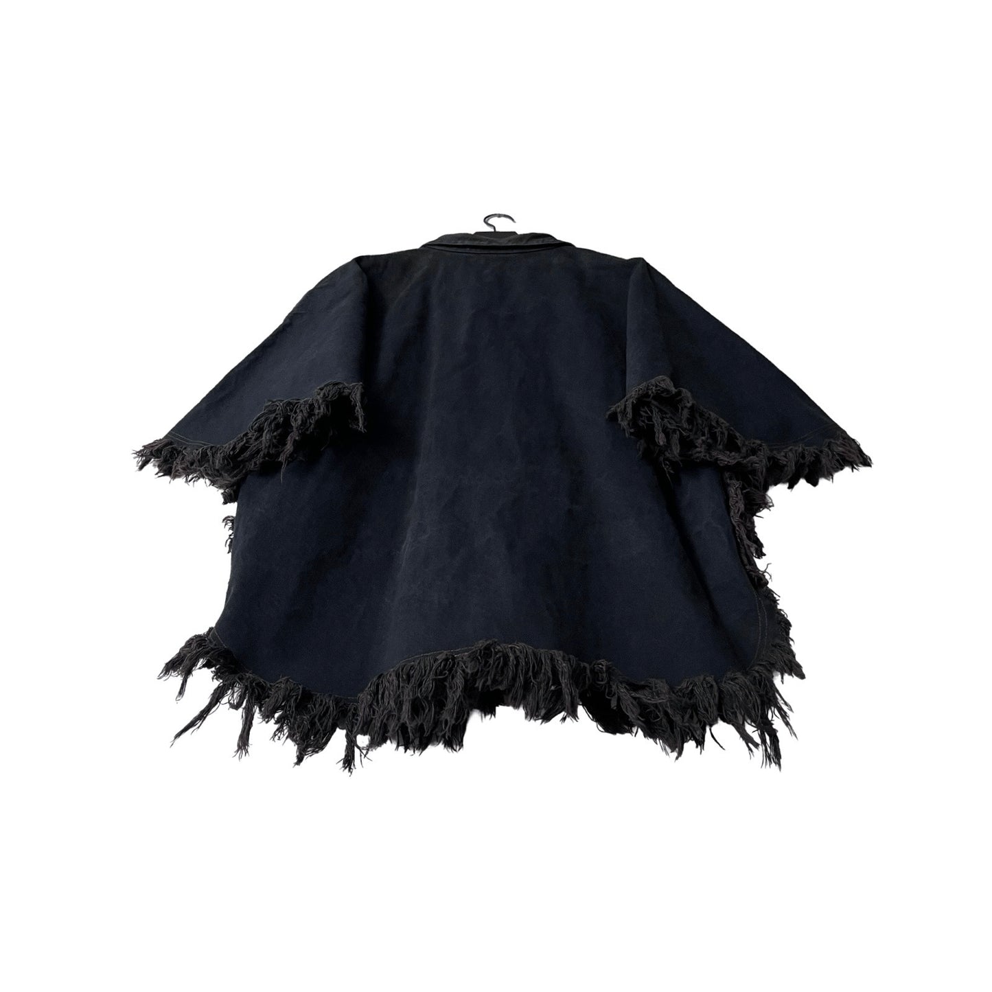 Vintage Denim Fringe Poncho in Nomad / MEDIUM - LARGE