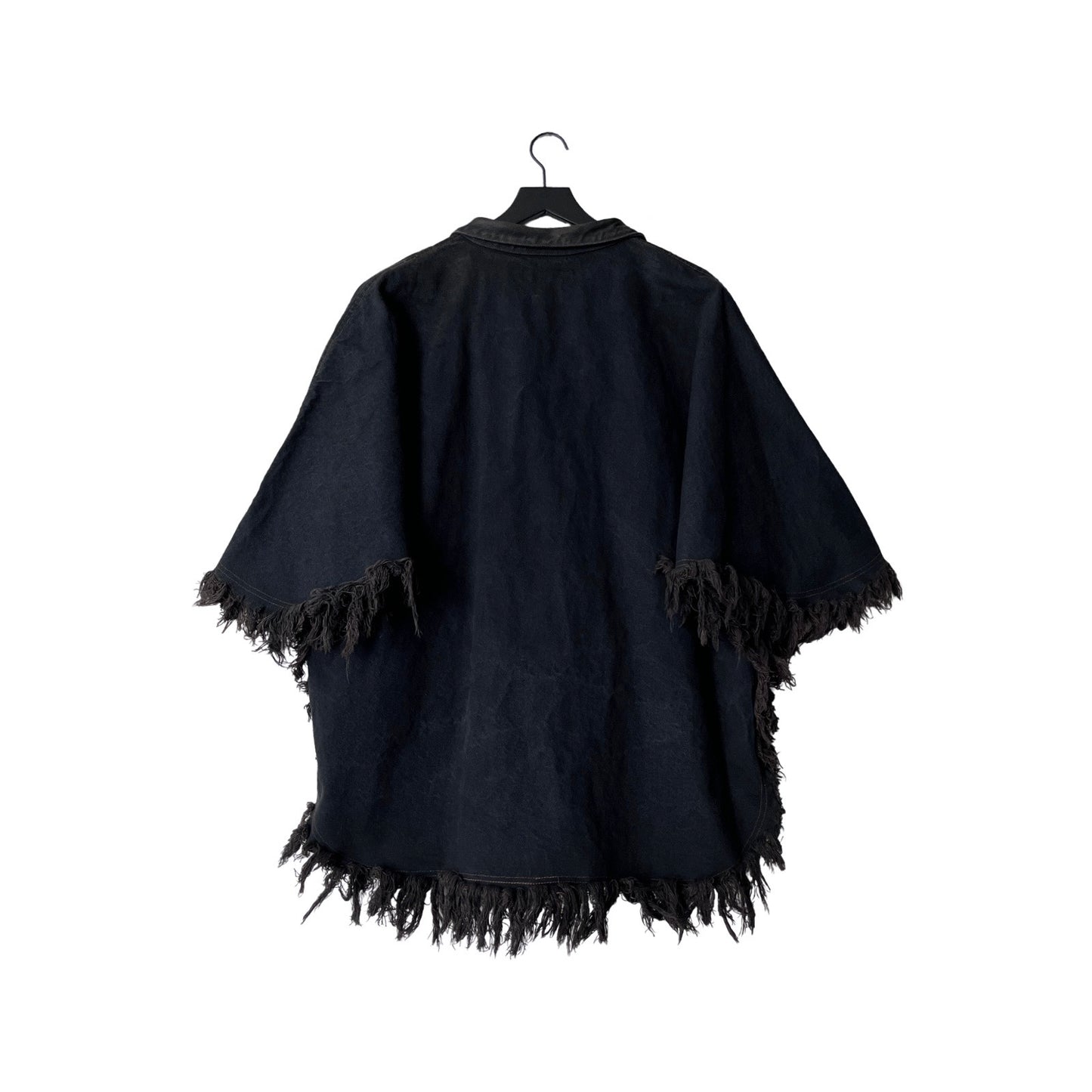 Vintage Denim Fringe Poncho in Nomad / MEDIUM - LARGE