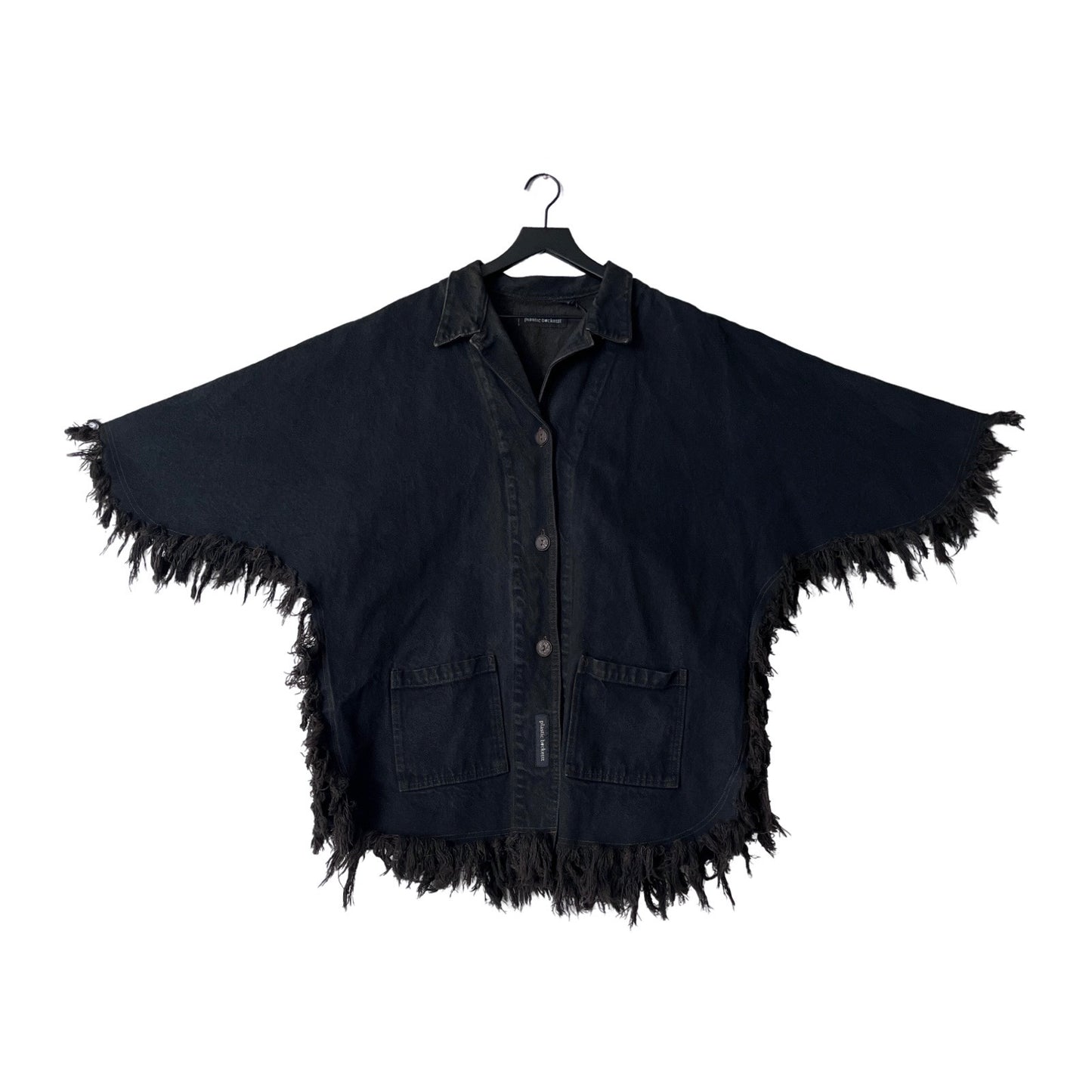 Vintage Denim Fringe Poncho in Nomad / MEDIUM - LARGE