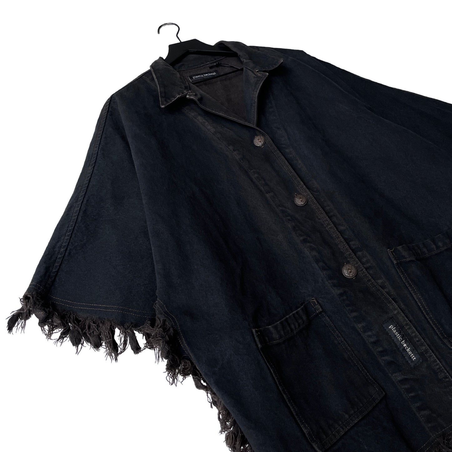 Vintage Denim Fringe Poncho in Nomad / MEDIUM - LARGE