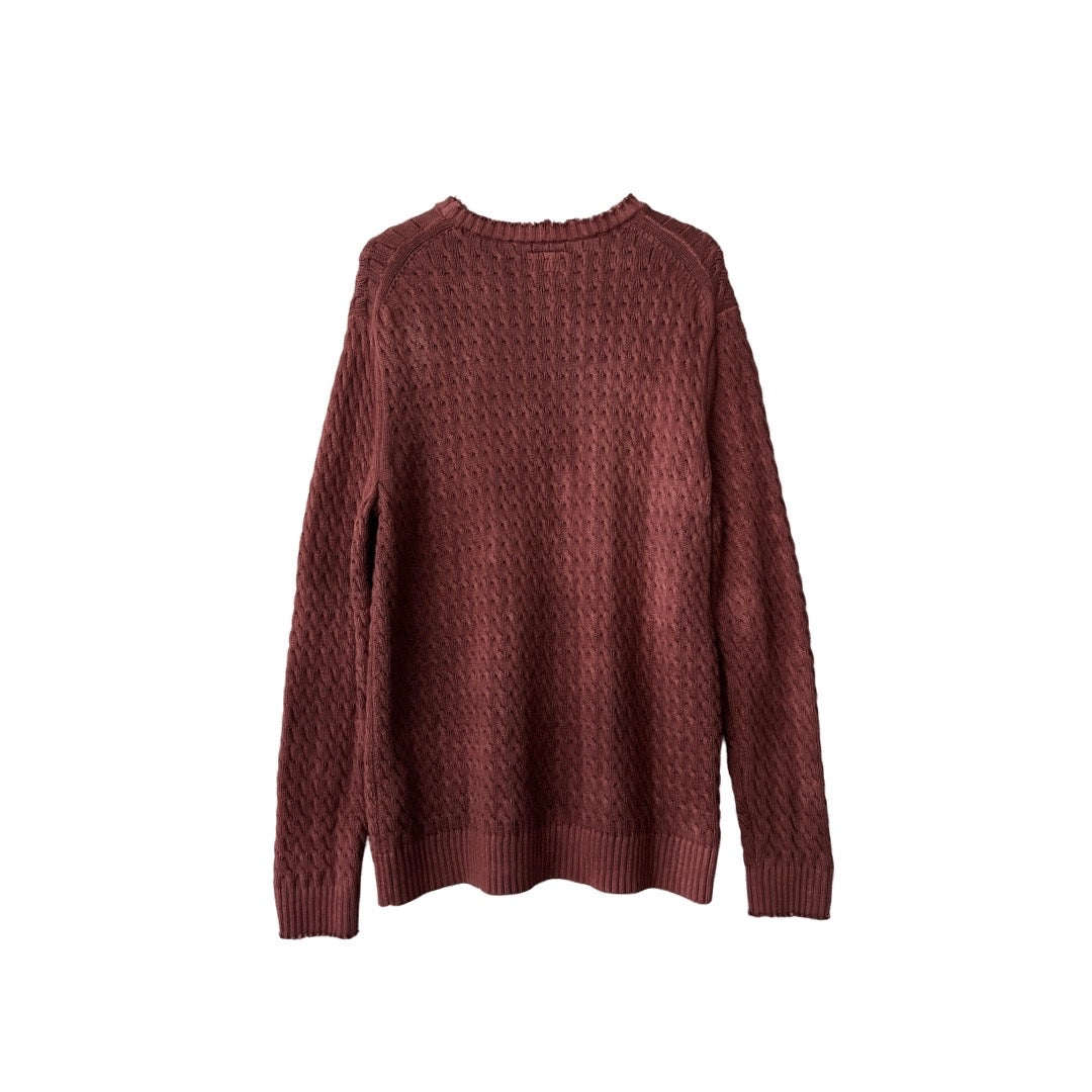 Heavyweight Knit Sweater in Pinot / X-LARGE