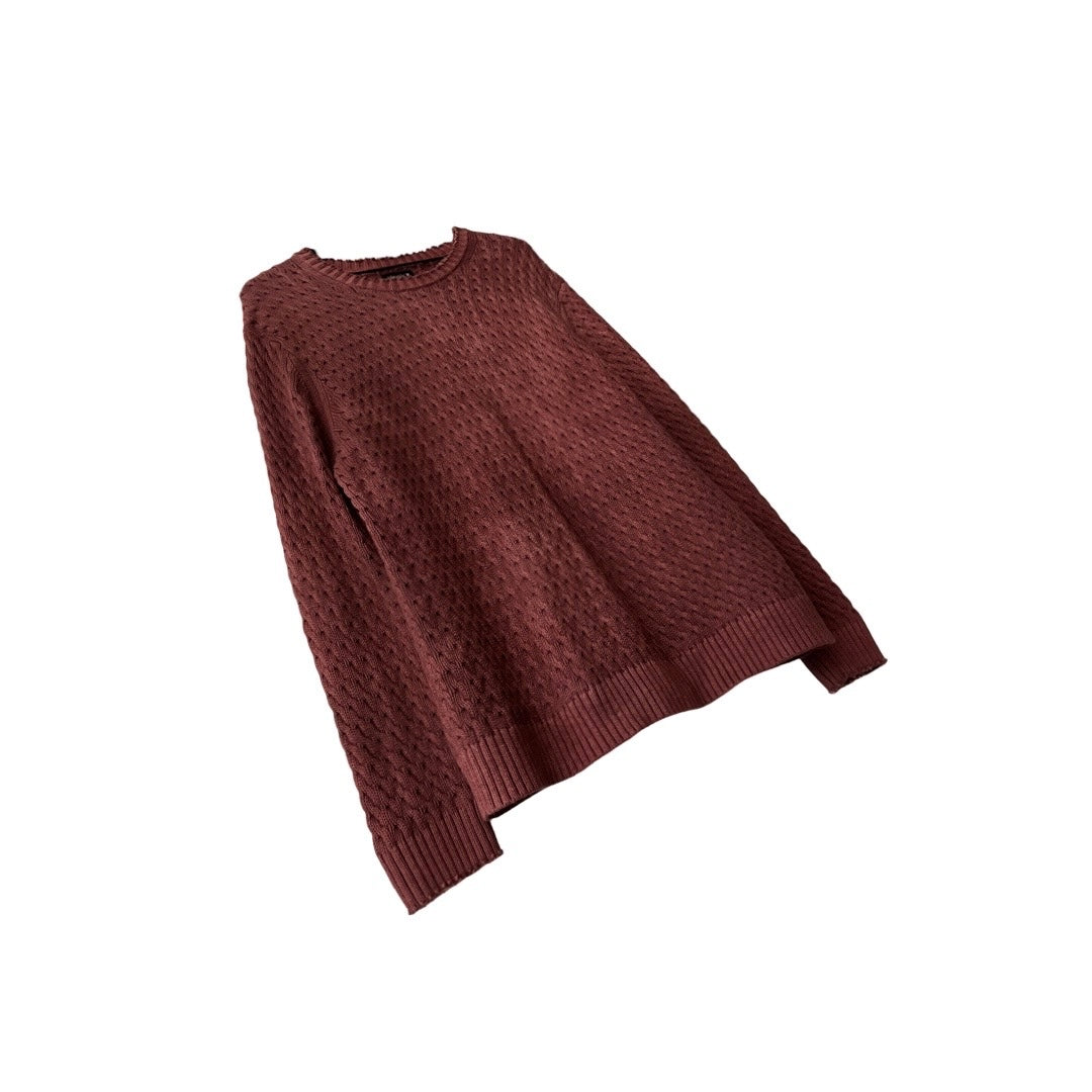 Heavyweight Knit Sweater in Pinot / X-LARGE