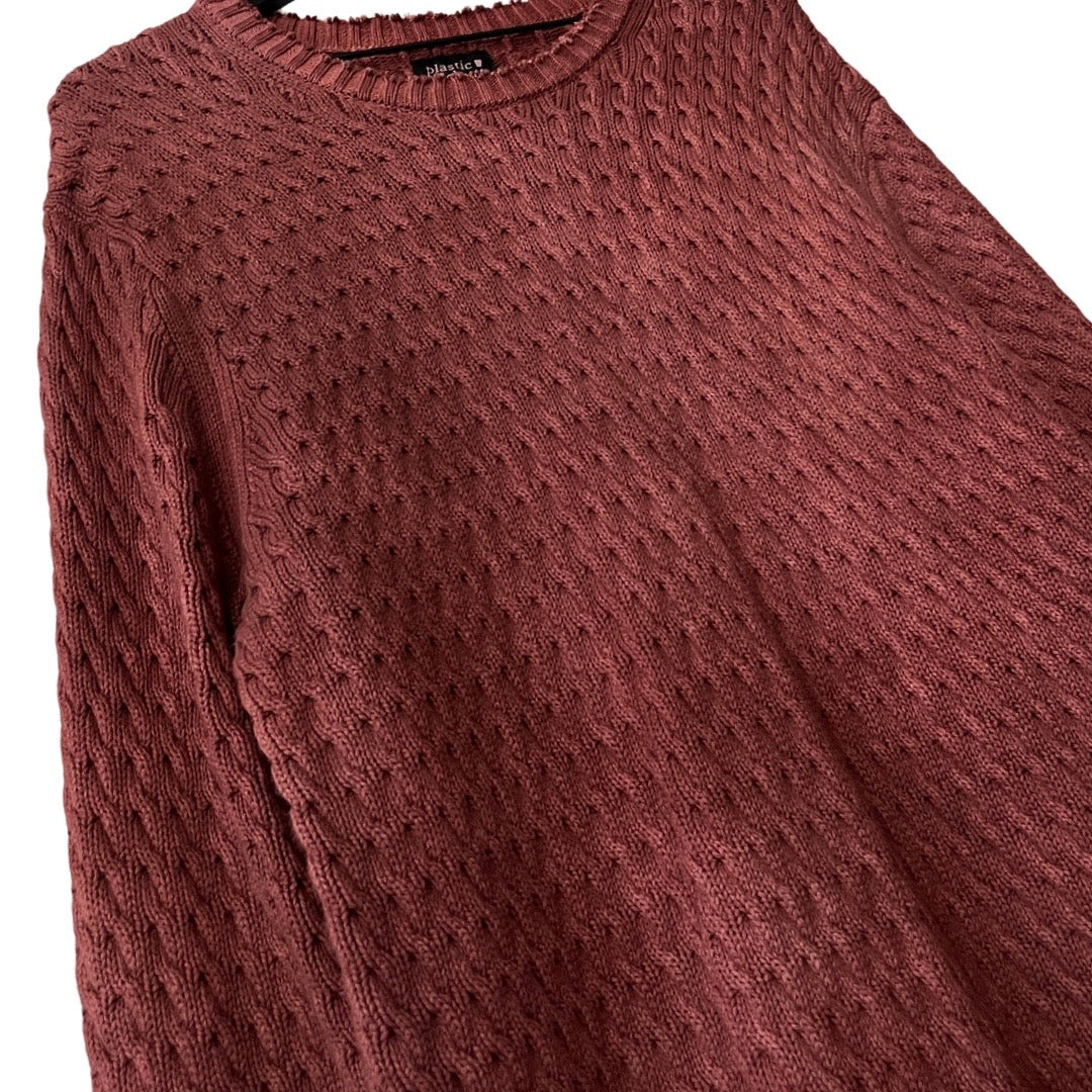 Heavyweight Knit Sweater in Pinot / X-LARGE