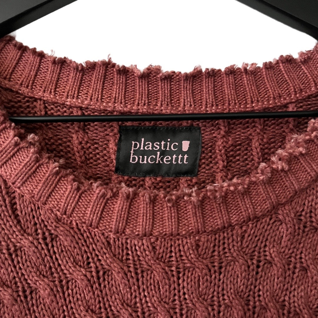 Heavyweight Knit Sweater in Pinot / X-LARGE