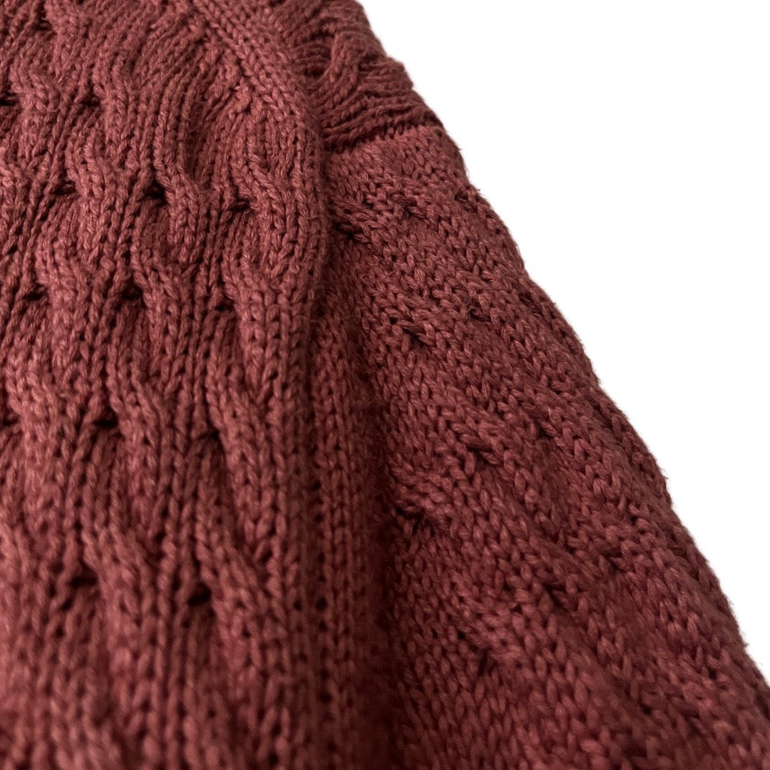 Heavyweight Knit Sweater in Pinot / X-LARGE