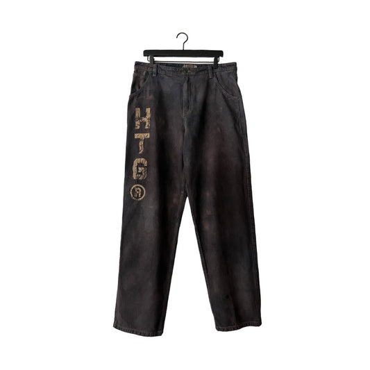 Honor The Gift Embroidered Logo Relaxed Fit Jeans in Exhaust / 34" x 34”