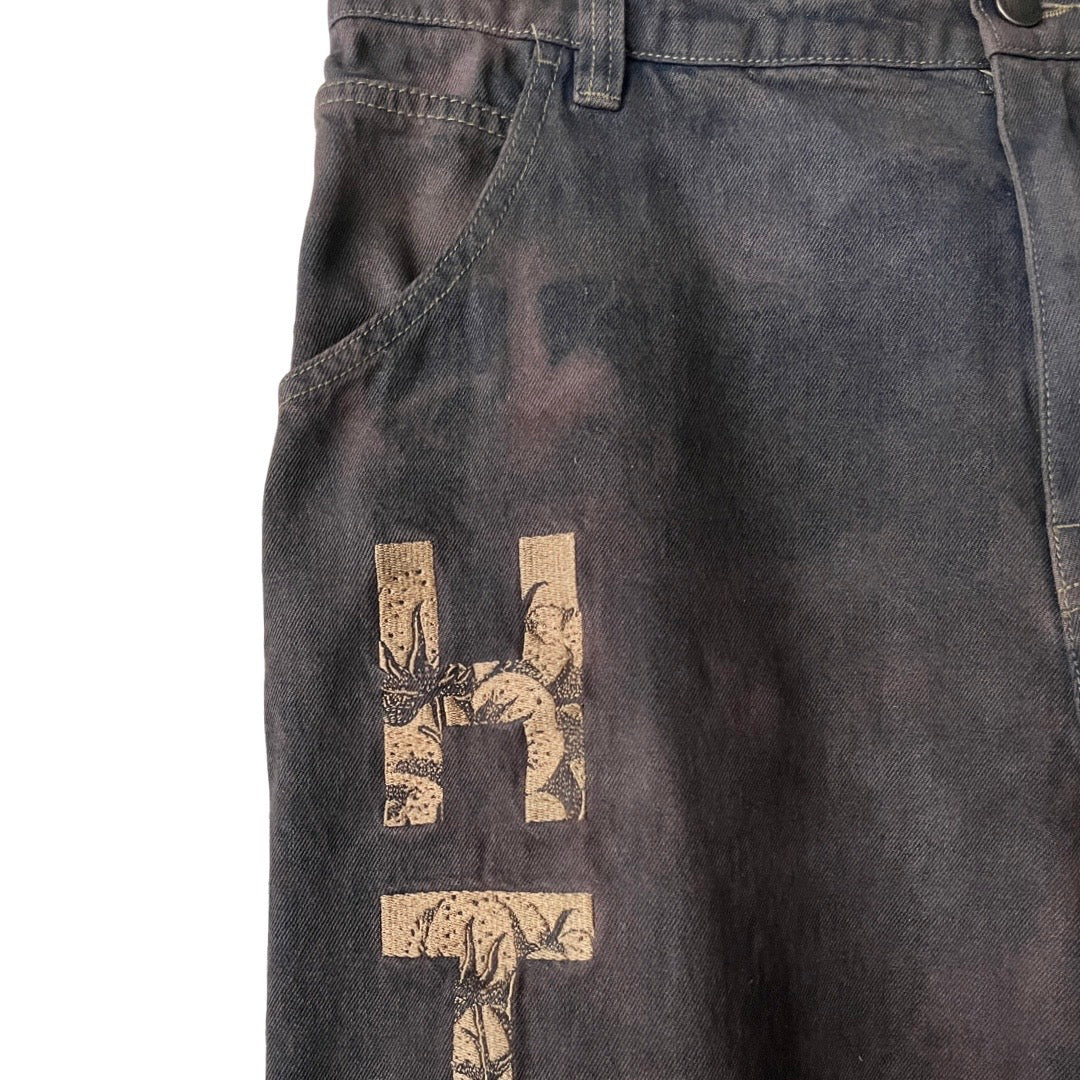 Honor The Gift Embroidered Logo Relaxed Fit Jeans in Exhaust / 34" x 34”