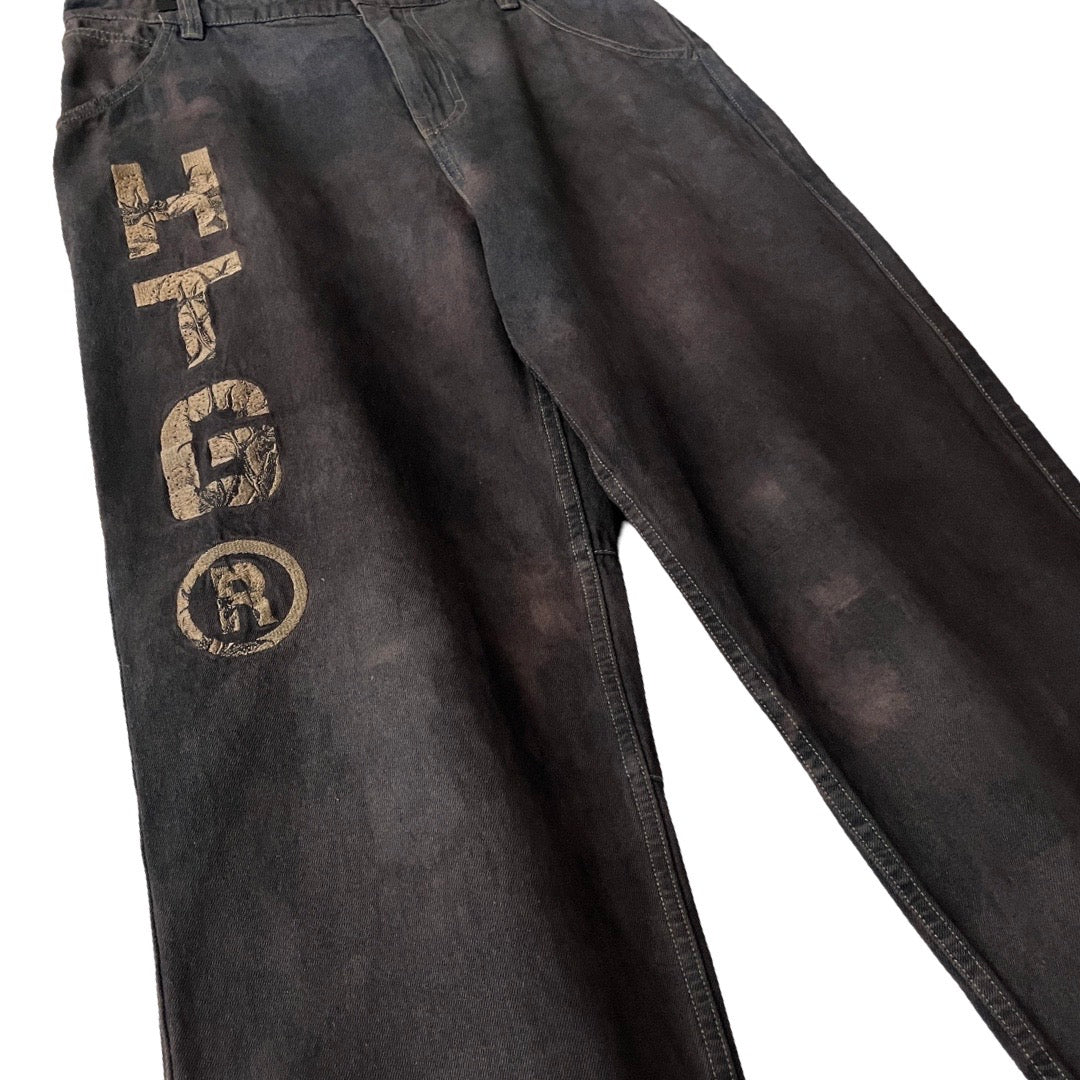 Honor The Gift Embroidered Logo Relaxed Fit Jeans in Exhaust / 34" x 34”