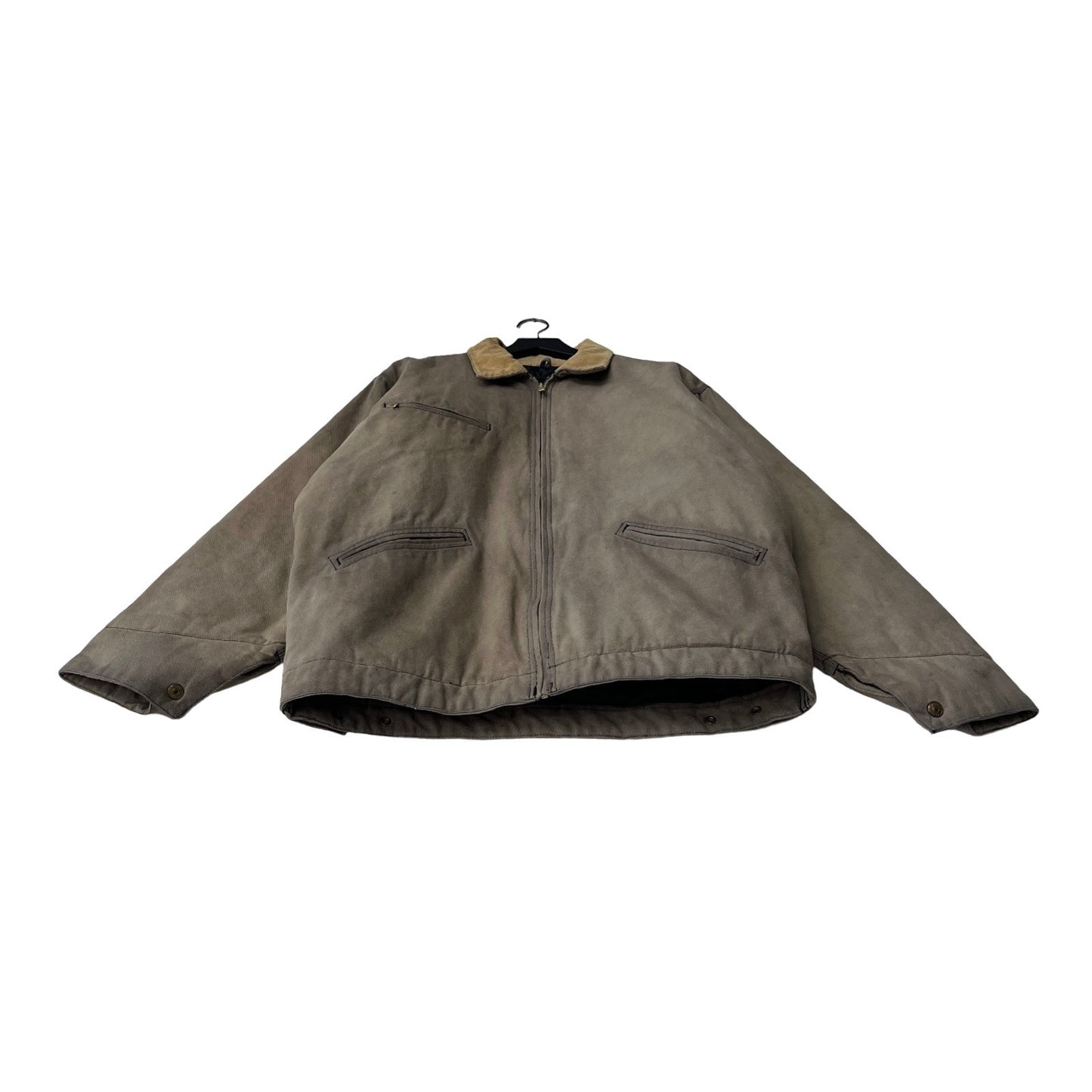 Insulated Canvas Work Jacket in Limestone / LARGE