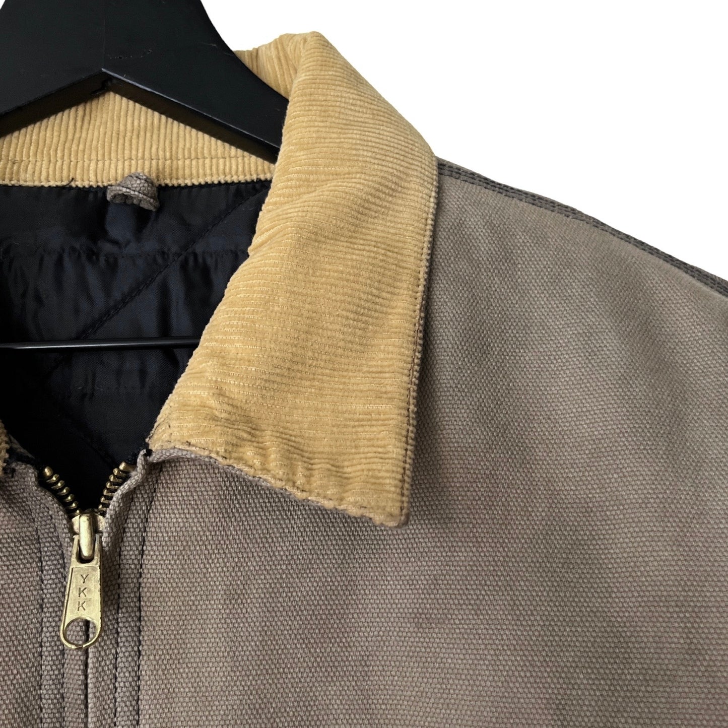 Insulated Canvas Work Jacket in Limestone / LARGE