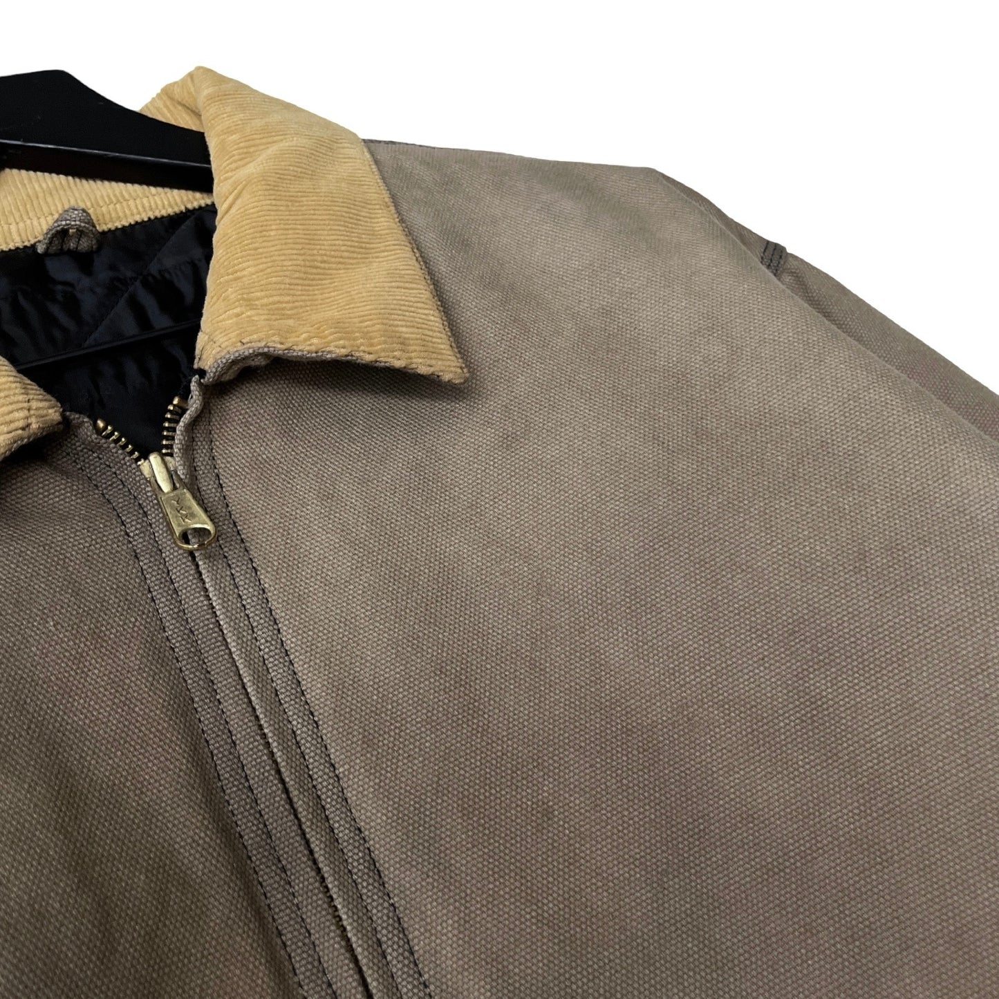 Insulated Canvas Work Jacket in Limestone / LARGE