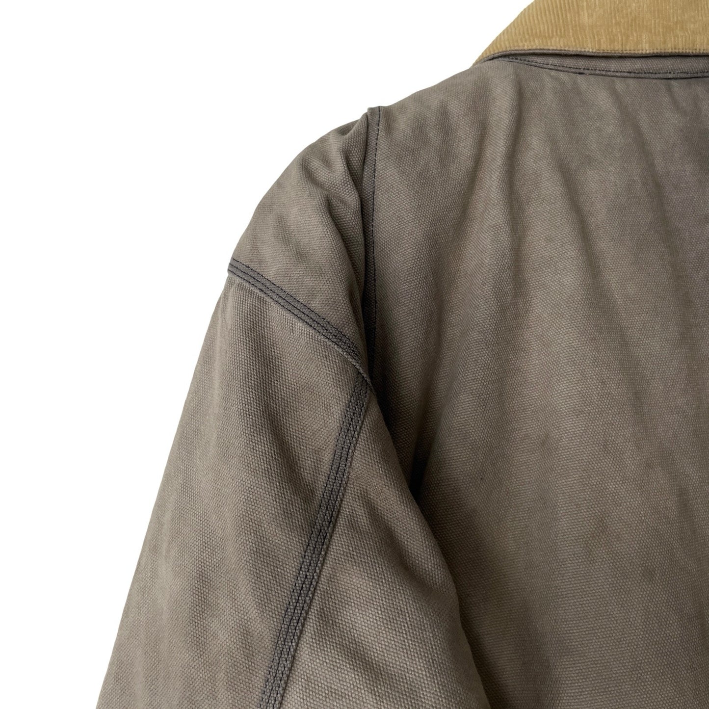 Insulated Canvas Work Jacket in Limestone / LARGE