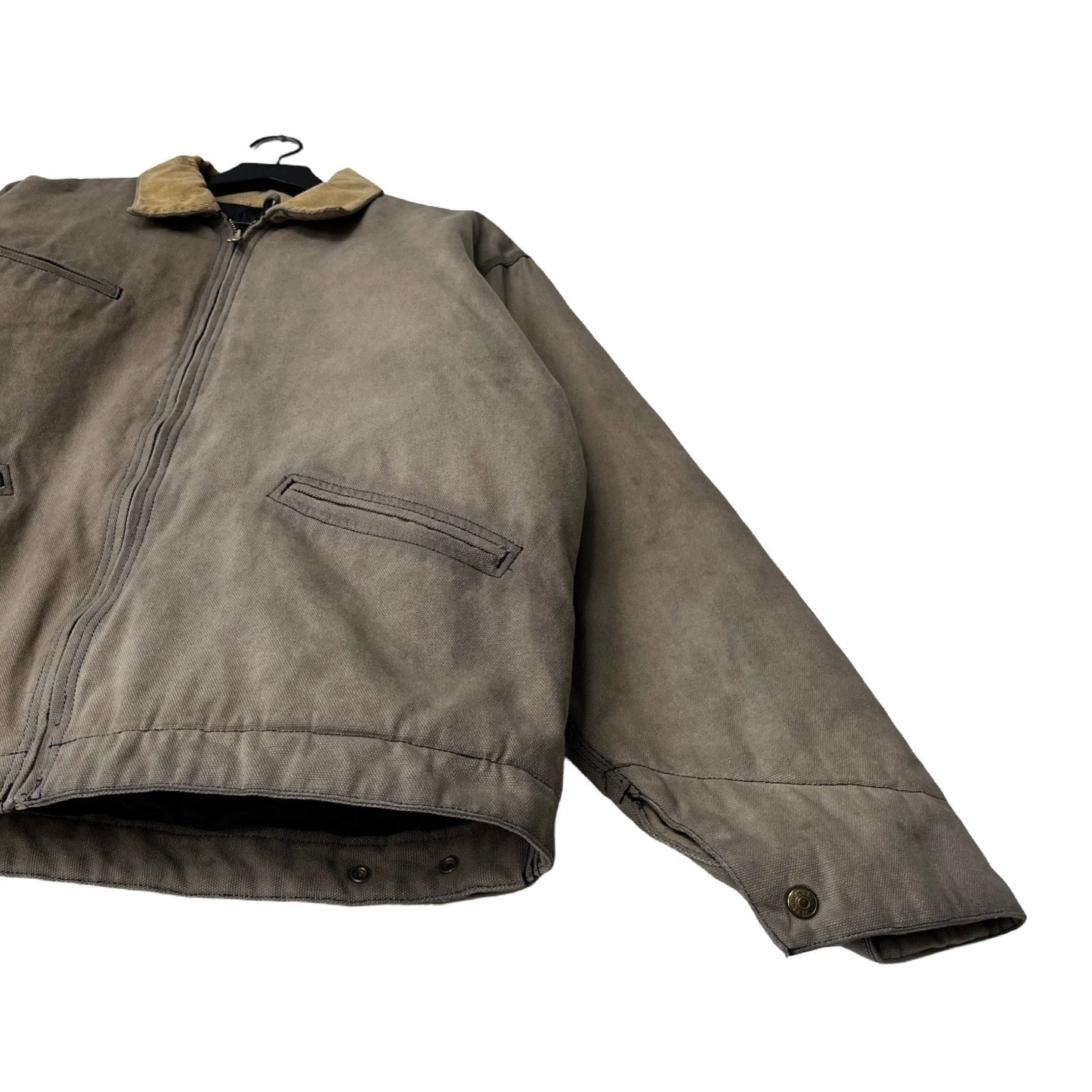 Insulated Canvas Work Jacket in Limestone / LARGE